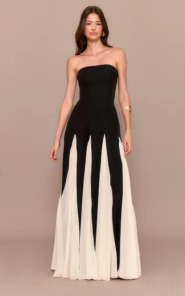 [115] Black and white Dress