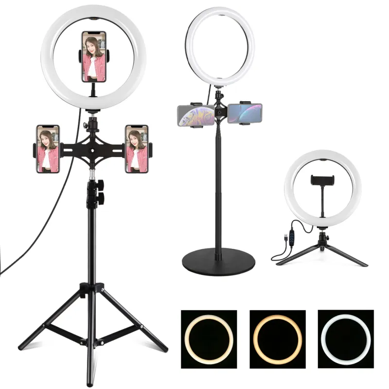 [203] Ring light three phone holder